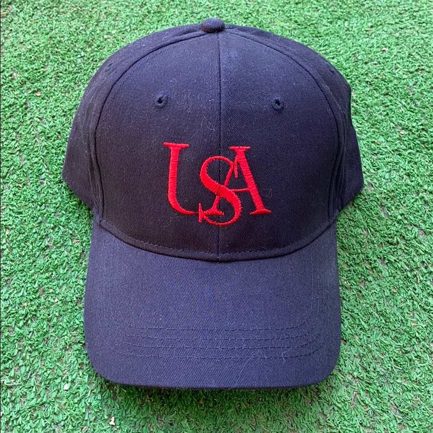 Usa Embroidered Navy Blue Baseball Cap Hat